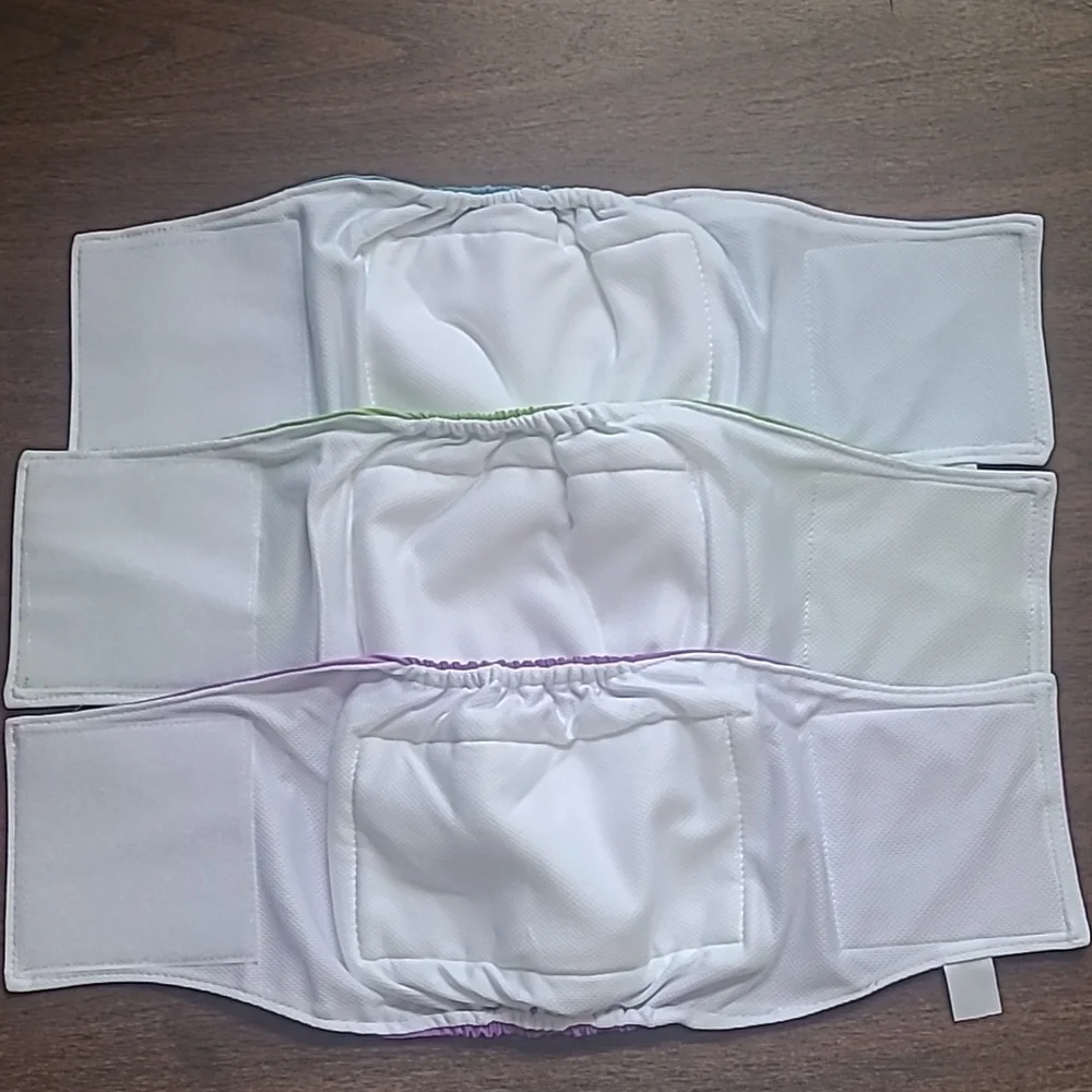 Dog belly bands set of 3 - adjustable